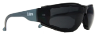 SGA SAFETY GLASSES COBRA SMOKE ANTIFOG LENS WITH FOAM BACKING